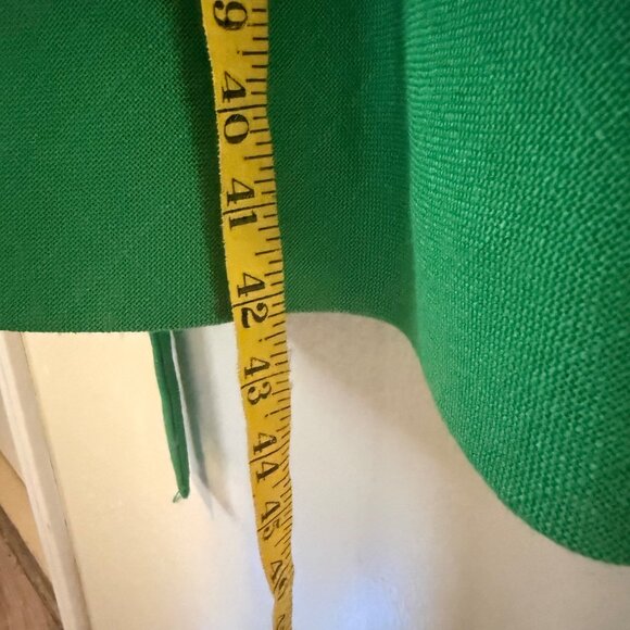 Vintage 'The Kollection' Green Sleeveless Dress w/ Scarf Union Made Sz S/M - Picture 7 of 8